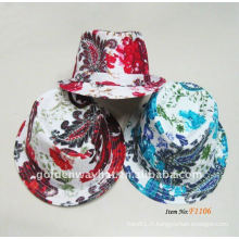 Mode trilby bon marché chapeau fedora mélange couleur captif nouveau design mode pour fête